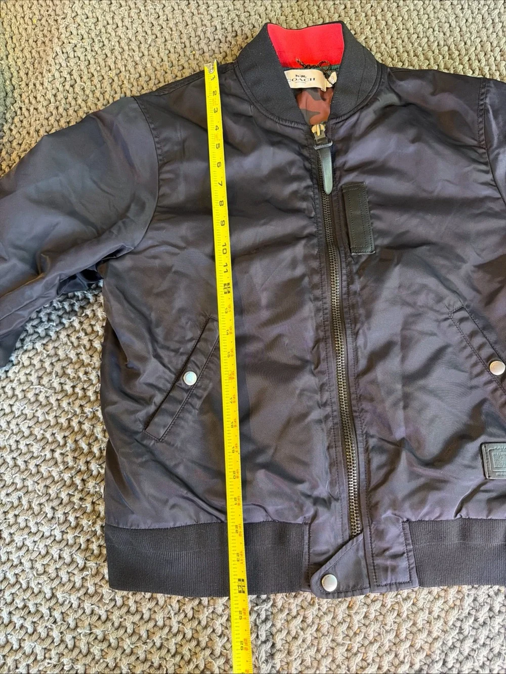 Coach Black Bomber Jacket Men Size M